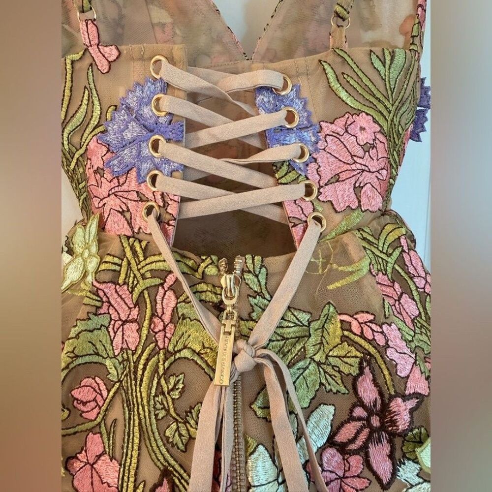 NEW BRONX AND BANCO Iris Floral Aria Pink Purple Multi Mini Dress - Picture 11 of 12